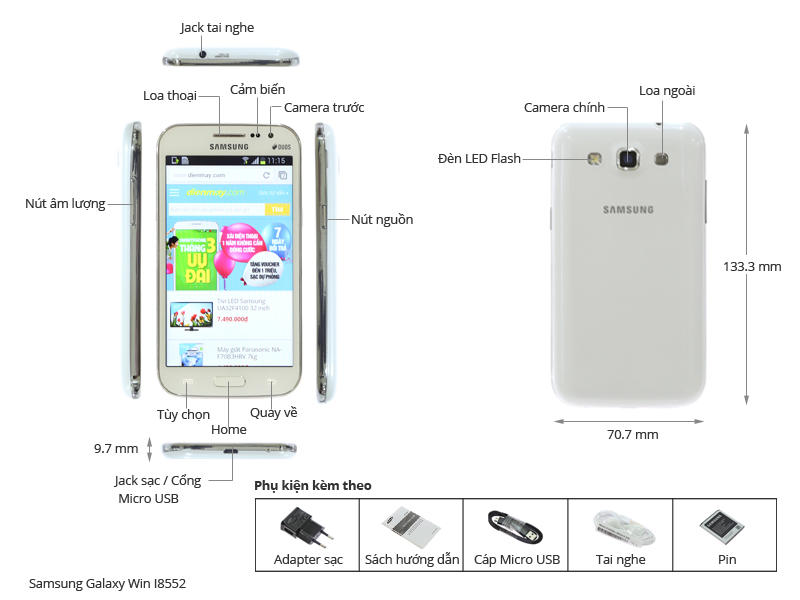 SAMSUNG GALAXY WIN I8552