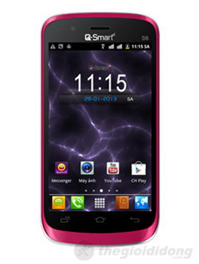 Màn hình 4 inch của Q-Smart S6 có độ phân giải WVGA