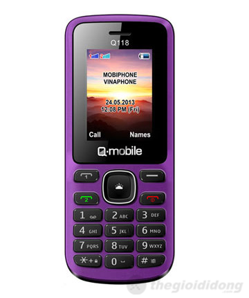 Q-mobile Q118 với 2 khe gắn sim Q-mobile Q118 với 2 khe gắn sim