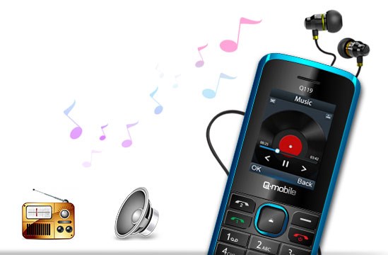 Giải trí thú vị trên màn hình màu Q-mobile Q119 màn hình 65.000 màu