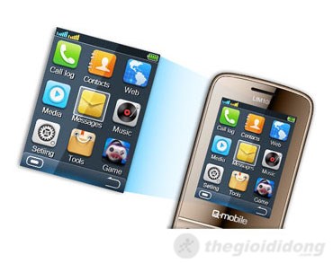 Giao diện bên trong rất trực quan, dễ sử dụng Q-mobile LIM 10i màn hình 2.4inch