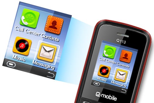 Màn hình 1.8 inch, 65 ngàn màu dễ quan sát Q-Mobile Q113 màn hình 1.8 inch, 65 ngàn màu