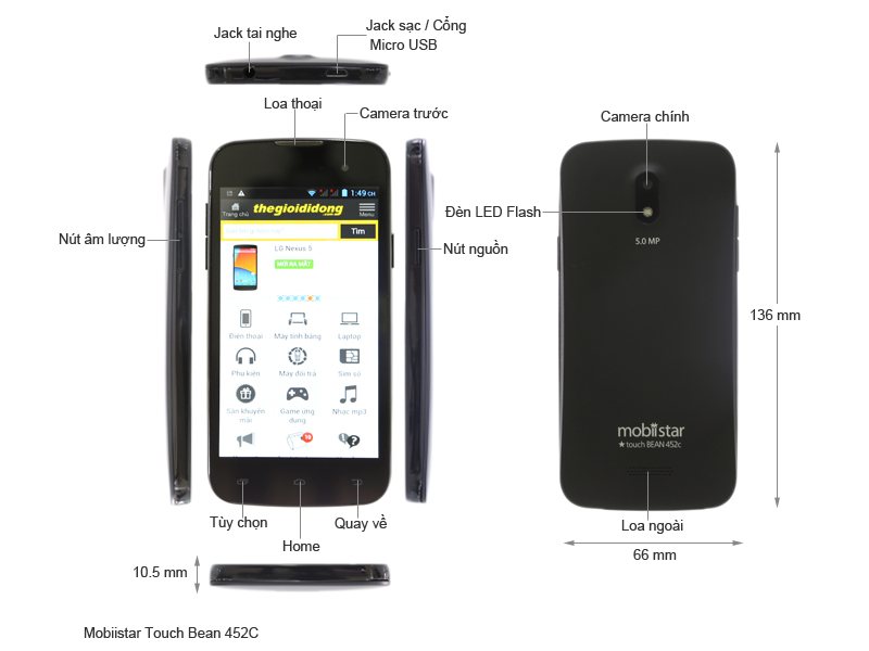 Mobiistar Touch Bean 452C