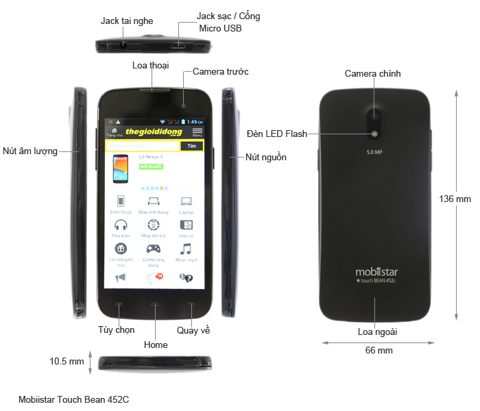 Mobiistar Touch Bean 452C