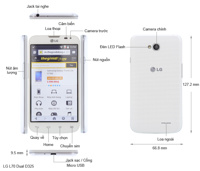 LG L70 Dual D325 - Smartphone Android 