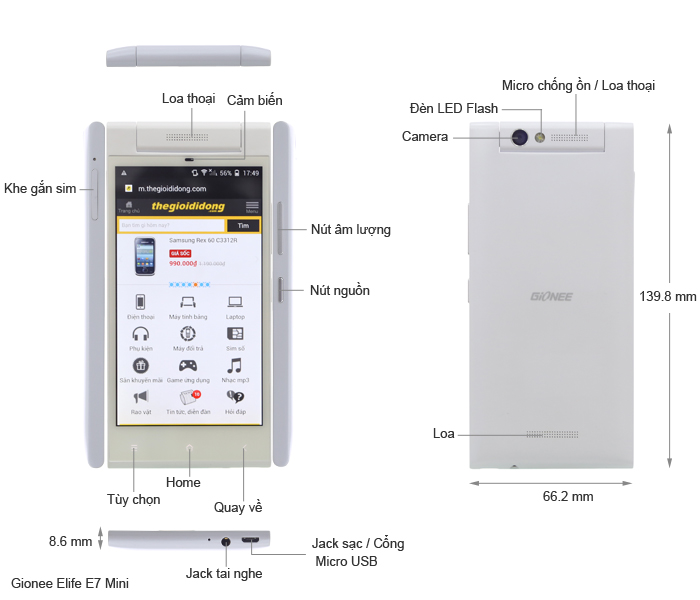 Gionee Elife E7 Mini