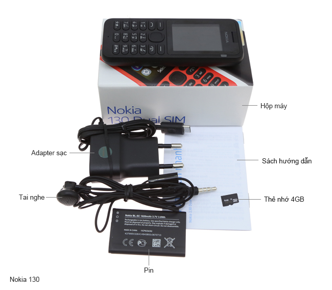 Cần bán 1 em Nokia 130 mới 100% fullbox cho anh em xài chơi đây