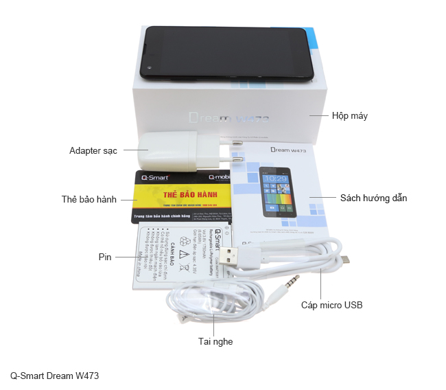 Bộ sản phẩm gồm: Hộp, Pin, Tai nghe, Sách hướng dẫn