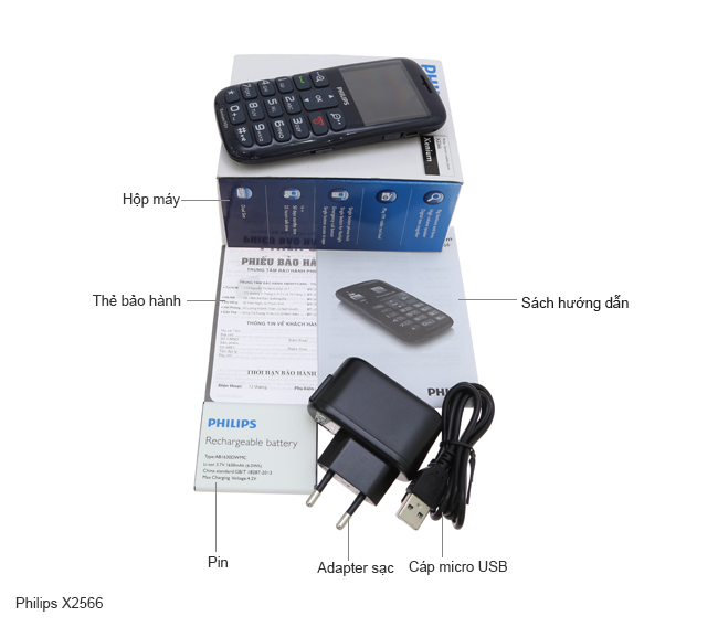 Bộ sản phẩm gồm: Sạc, Sách hướng dẫn