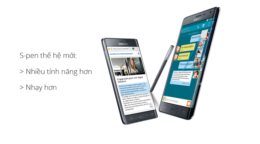 <p>Spen thế hệ mới: nhiều t&iacute;nh năng hơn, nhạy hơn v&agrave; sử dụng như viết b&igrave;nh thường. Đi k&egrave;m l&agrave; h&agrave;ng loạt trang bị mới như SmartSelect, PhotoNote...</p>