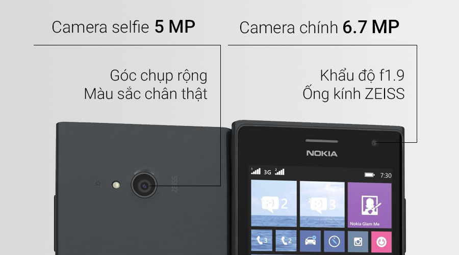Điện thoại Nokia Lumia 730 Dual SIM