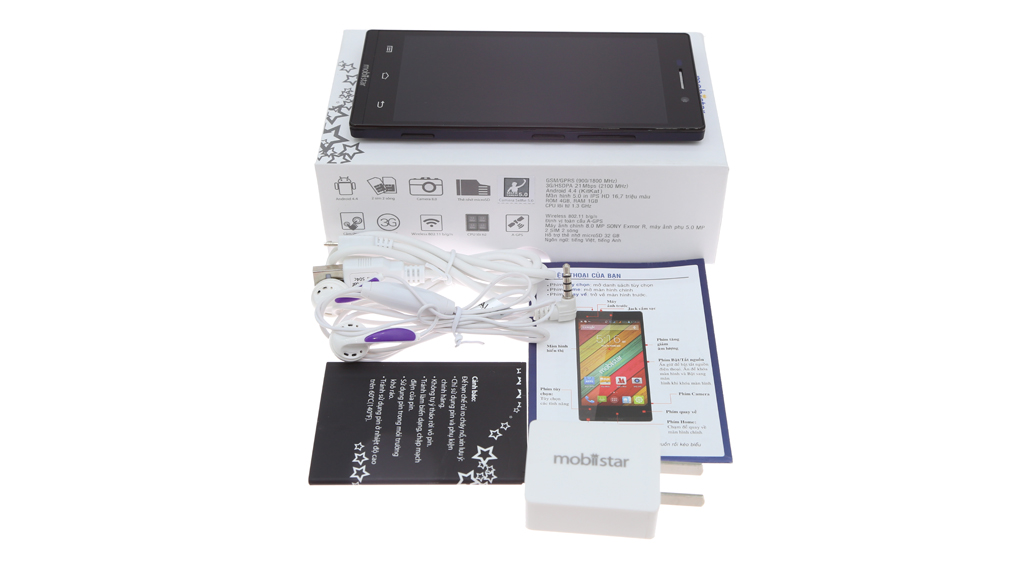 Bộ sản phẩm gồm: Hộp, Pin, Tai nghe, Sách hướng dẫn