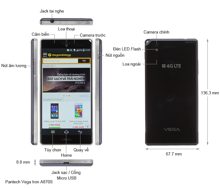 Pantech Vega Iron A870S