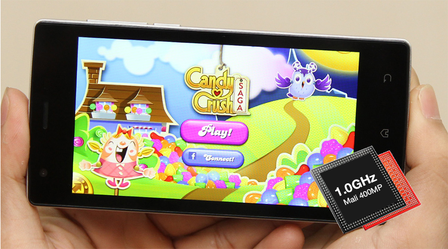 <p>CPU l&otilde;i k&eacute;p 1.0GHz tối ưu cho việc xử l&yacute; đa t&aacute;c vụ. Đồ họa t&iacute;ch hợp Mali 400MP mạnh mẽ đem đến chất lượng hiển thị 3D mượt m&agrave;.</p>