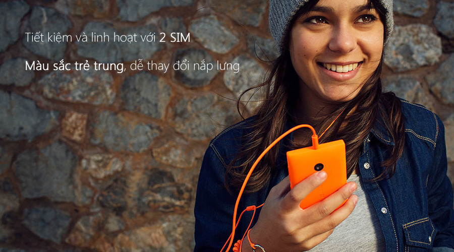 <p>Li&ecirc;n lạc v&agrave; kết nối linh hoạt với 2 SIM, vỏ m&agrave;u trẻ trung cho nhiều c&aacute; t&iacute;nh người d&ugrave;ng</p>