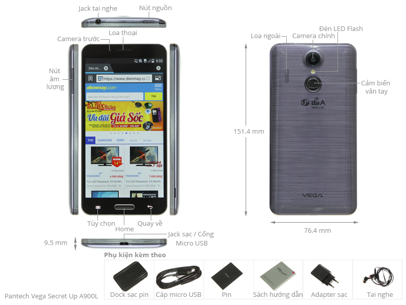 Pantech Vega Secret Up A900L