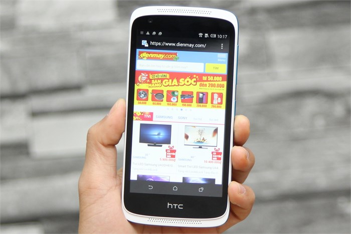 Điện thoại HTC Desire 526G Màu Trắng - Xanh