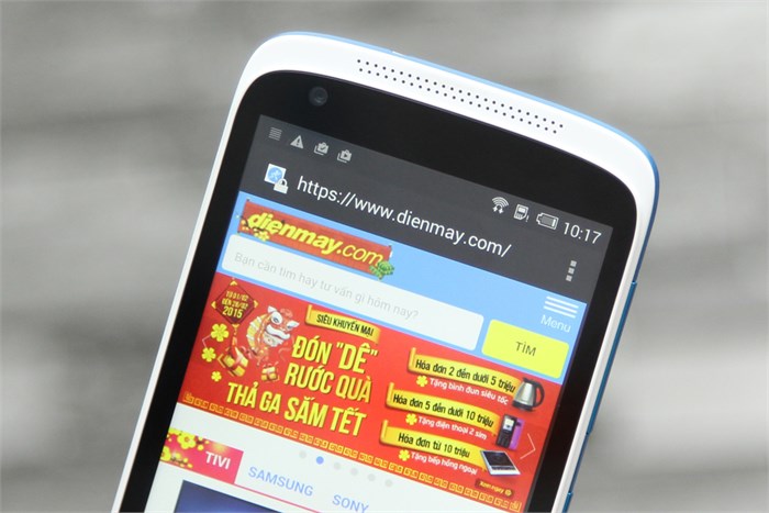 Điện thoại HTC Desire 526G Màu Trắng - Xanh