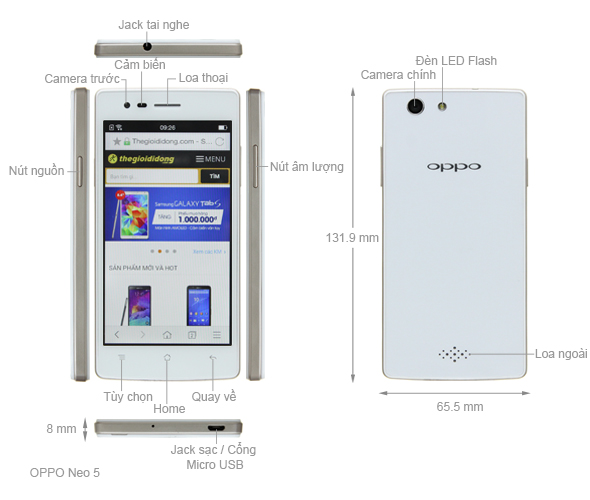 oppo neo 5 8gb