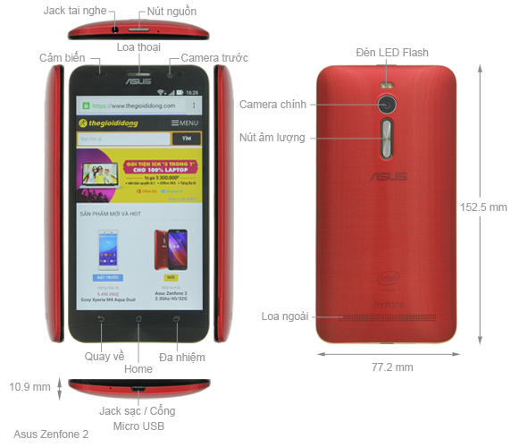 Asus Zenfone 2 1.8Ghz/2G/32G