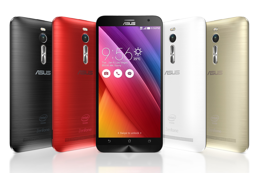 Asus Zenfone 2 có nhiều phiên bản màu sắc cho bạn lựa chọn như đỏ, đen, bạc…