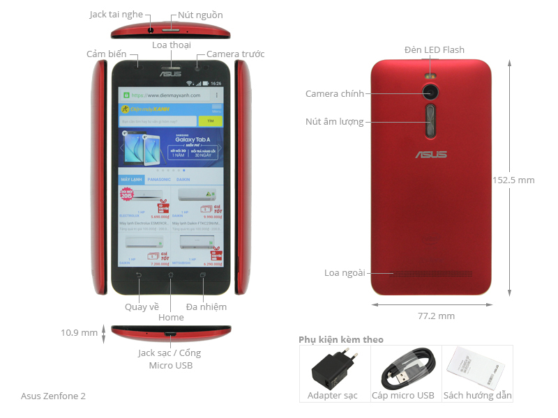 Asus Zenfone 2 1.8Ghz/2G/16G