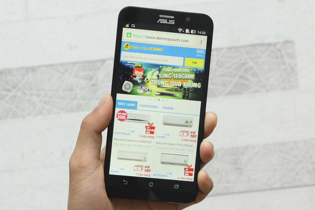 Điện thoại Asus Zenfone 2 1.8Ghz/2G/16G Màu Đen