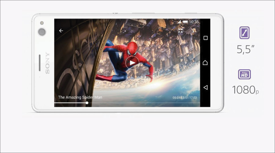 <p>M&agrave;n h&igrave;nh IPS LCD 5.5 inch độ ph&acirc;n giải Full HD cho khả năng hiển thị h&igrave;nh ảnh tốt, m&agrave;u sắc tươi v&agrave; sắc n&eacute;t.</p>