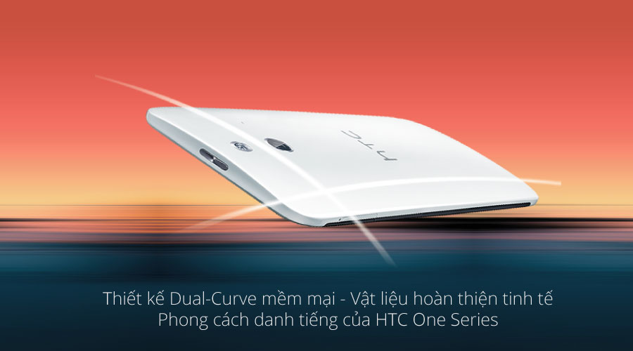 Thiết kế đặc trưng của dòng HTC One với lớp vỏ làm từ polycarbonate tạo nên ngoại hình mạnh mẽ, ấn tượng.