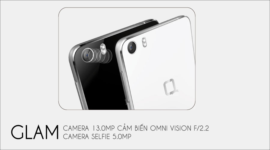 <p>GLAM được trang bị cảm biến OmniVision 13.0MP cho m&aacute;y ảnh ch&iacute;nh, cảm biến 5.0MP cho m&aacute;y ảnh selfie c&ugrave;ng nhiều chế độ chụp, chỉnh sửa cho việc chụp ảnh dể d&agrave;ng hơn</p>