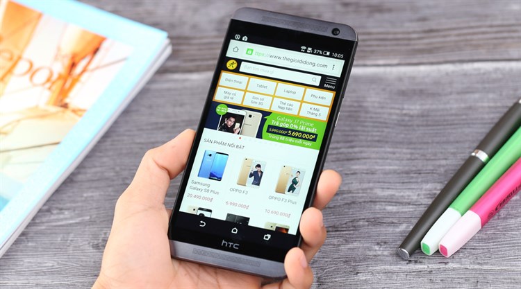 Điện thoại HTC One E9 Dual Màu Đen - Xám