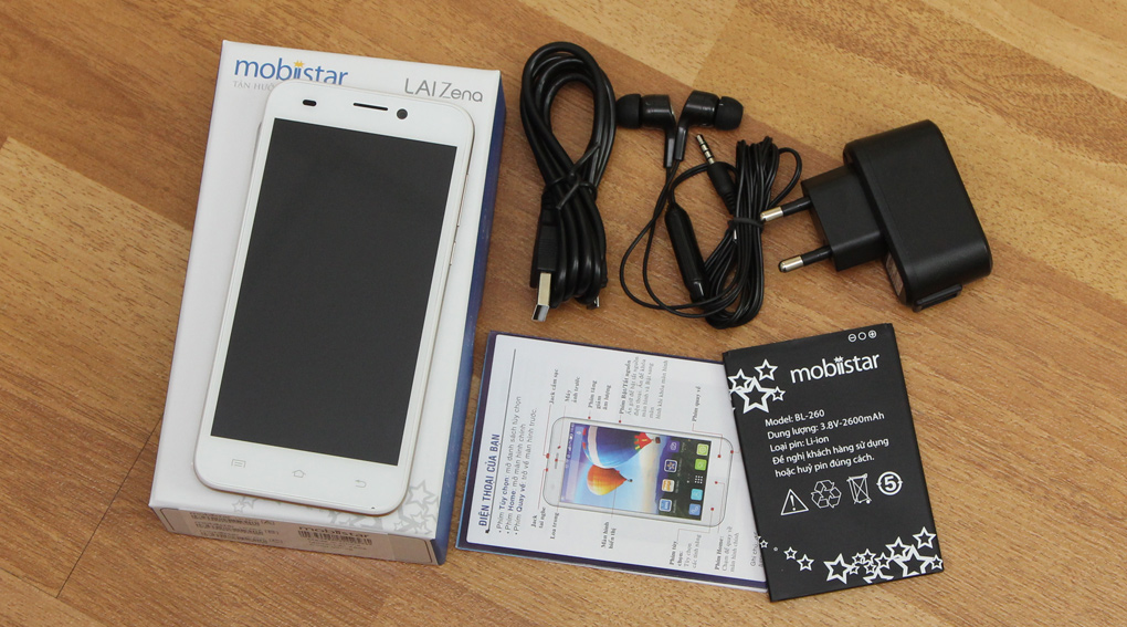 Bộ sản phẩm gồm: Hộp, Pin, Tai nghe, Sách hướng dẫn