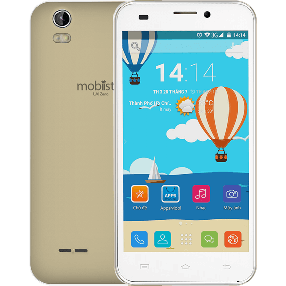 Điện thoại Mobiistar Zena Màu Vàng đồng