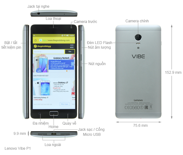 Lenovo Vibe P1 chính hãng Lenovo Vibe P1 chính hãng
