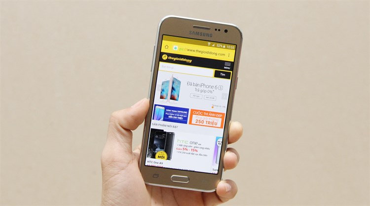 Điện thoại Samsung Galaxy J2 Màu Vàng đồng