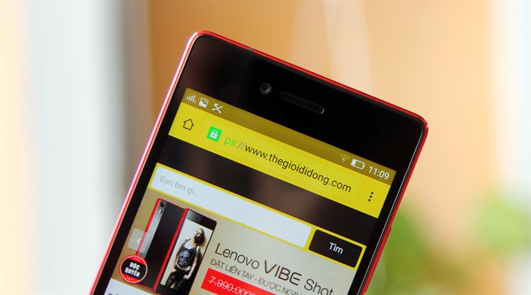 Điện thoại Lenovo Vibe Shot Màu Đen - Đỏ