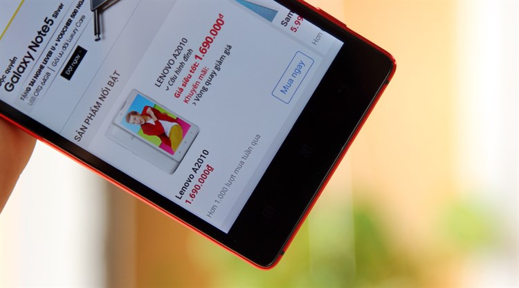 Điện thoại Lenovo Vibe Shot Màu Đen - Đỏ