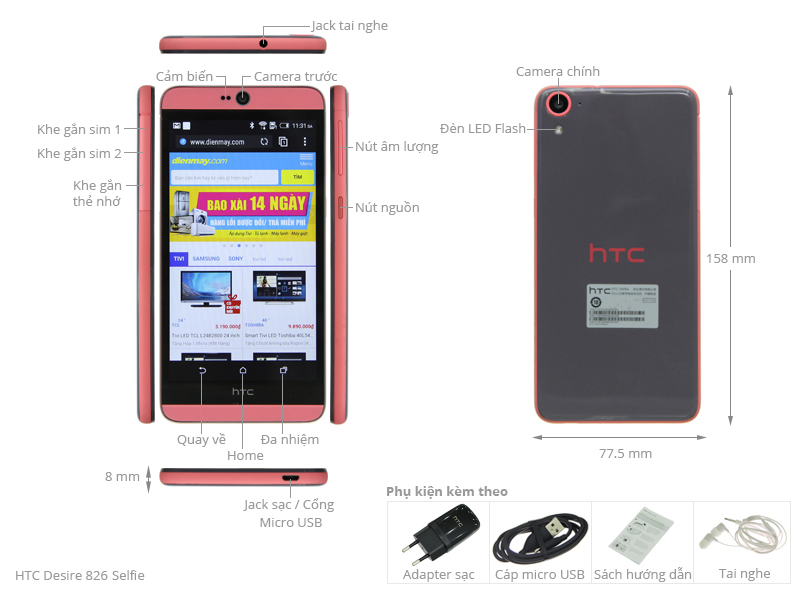 HTC Desire 826 Selfie