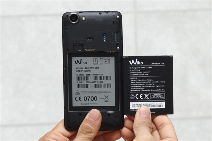 Điện thoại Wiko Rainbow Jam Màu Trắng