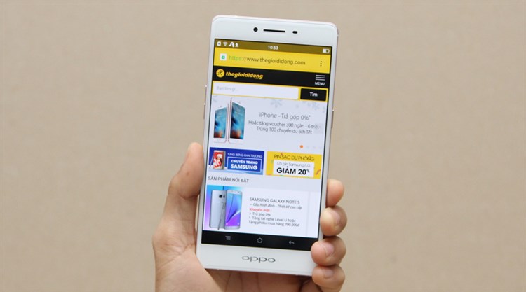 Điện thoại OPPO R7s Màu Vàng Hồng
