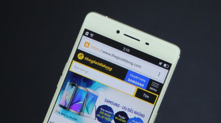 Điện thoại OPPO R7s Màu Vàng đồng