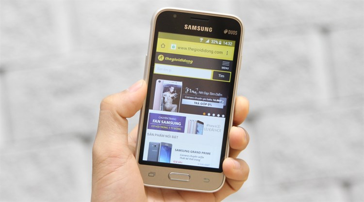 Điện thoại Samsung Galaxy J1 mini Màu Vàng đồng
