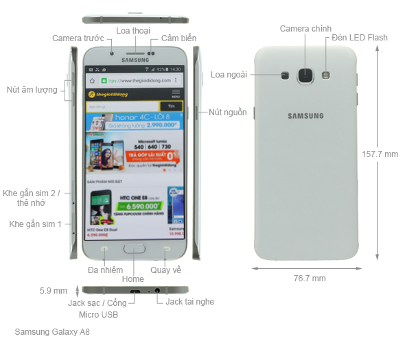 Samsung Galaxy A8VE (A800I)