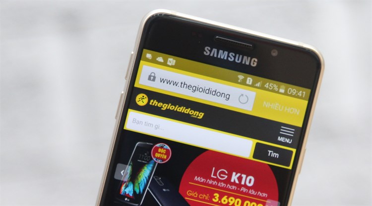 Điện thoại Samsung Galaxy A3 2016 Màu Vàng đồng