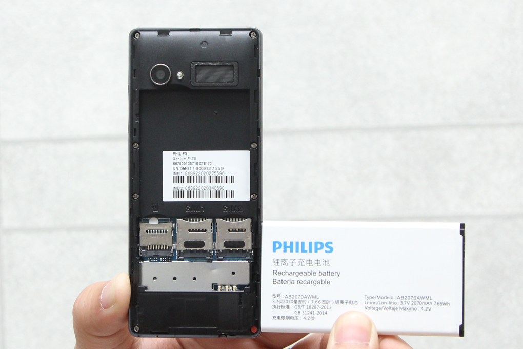 Điện thoại Philips E170 Màu Đen