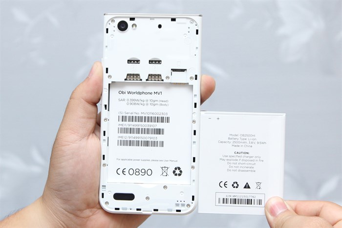 Điện thoại Obi Worldphone MV1 Màu Trắng