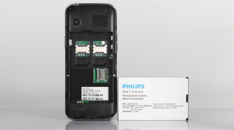 Điện thoại Philips E330 Màu Đen