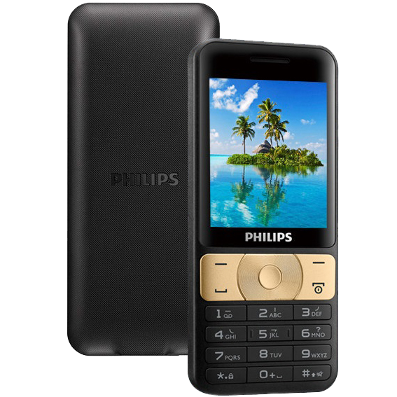 Điện thoại Philips E181 Màu Đen - Vàng