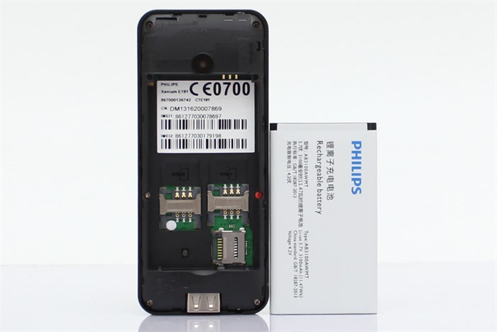 Điện thoại Philips E181 Màu Đen