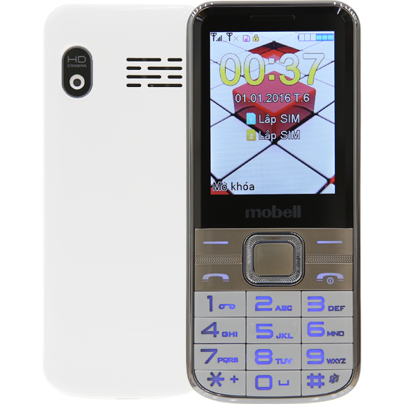 Điện thoại MOBELL M389 Màu Trắng